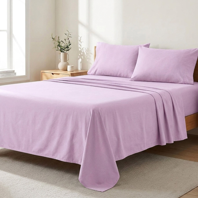 Bellatex bavlněné plátěné prostěradlo plachta 150x230cm, fialové
