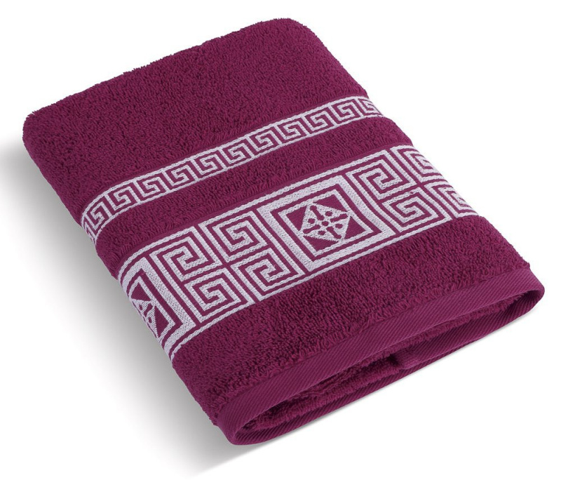 Bellatex froté ručník ŘECKÁ KOLEKCE, vínový, 50x100cm