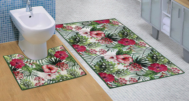 Bellatex Koupelnová a WC předložka Ibišek 3D