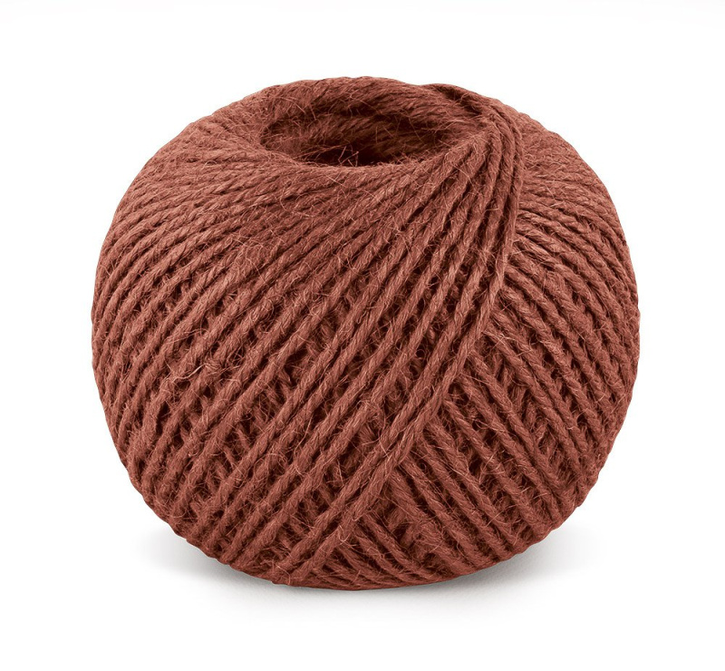 Bellatex Jutový motouz, špagát ČERVENÝ 2524/290, 200g, průměr 1,75mm, návin 130m