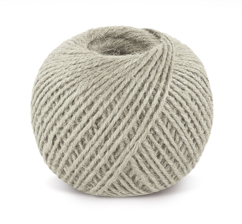 Bellatex Jutový motouz, špagát PŘÍRODNÍ, BĚLENÝ 2524/015, 200g, průměr 1,75mm, návin 130m