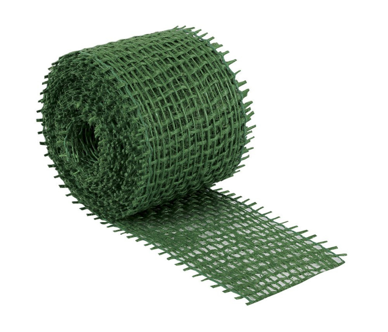 Bellatex Jutový dekorační pásek TMAVĚ ZELENÝ 2520/662, šířka 4cm, návin 3m