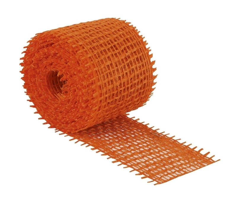 Bellatex Jutový dekorační pásek ORANŽOVÝ 2520/160, šířka 4cm, návin 3m