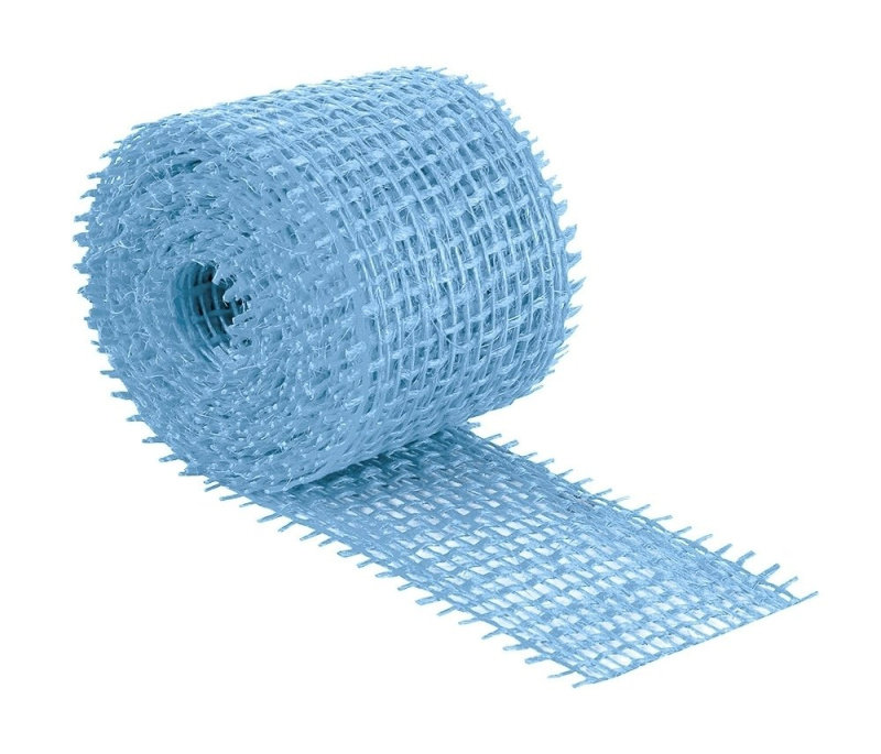 Bellatex Jutový dekorační pásek SVĚTLE MODRÝ 2520/520, šířka 4cm, návin 3m