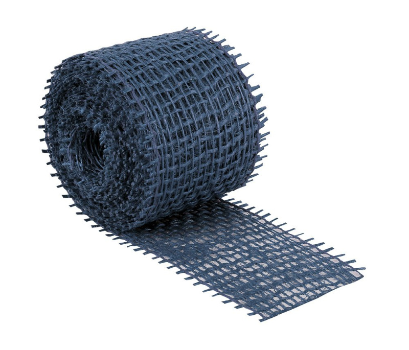 Bellatex Jutový dekorační pásek TMAVĚ MODRÝ 2520/560, šířka 4cm, návin 3m