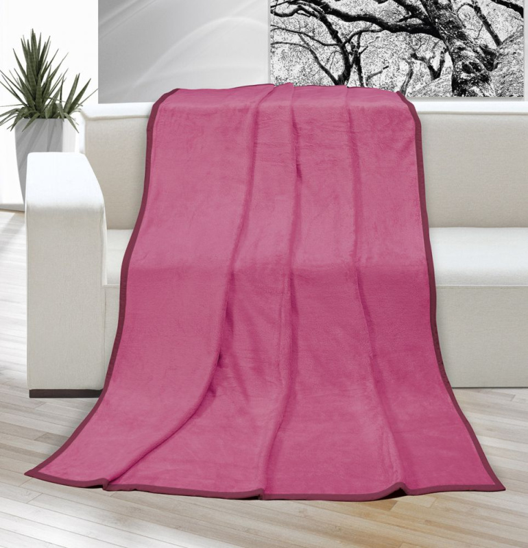 Deka micro jednobarevná 150x200cm růžová