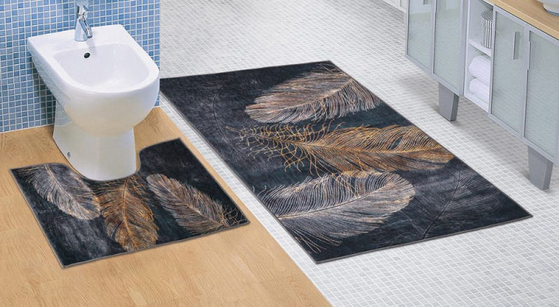 Bellatex Koupelnová a WC předložka Pírko 3D