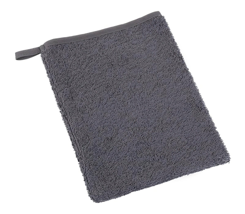 Bellatex Koupelnová mycí žínka 23/42, bavlněné froté, jednobarevná tmavě šedá, 17x25cm