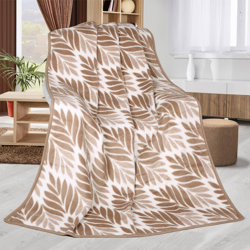 Bellatex Deka vzorovaná 150x200cm Béžový list