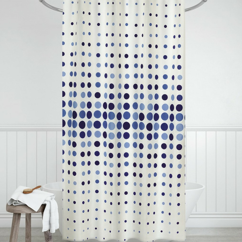 Bellatex koupelnový závěs MODRÉ TEČKY, 180x200cm