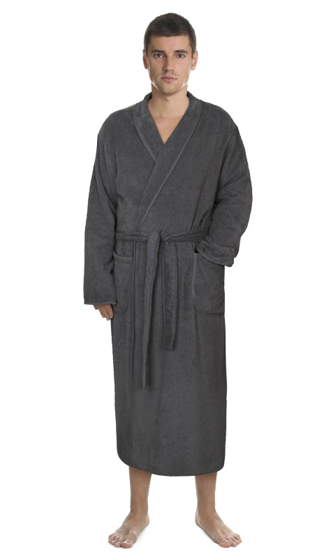 Bellatex Župan FROTÉ 4825/042 šedý, bavlněné froté, pánský, velikost XL