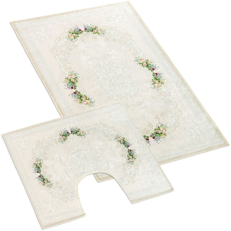 Bellatex Koupelnová a WC předložka Růžičky 3D