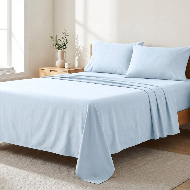 Bellatex bavlněné plátěné prostěradlo plachta 150x230cm, modré