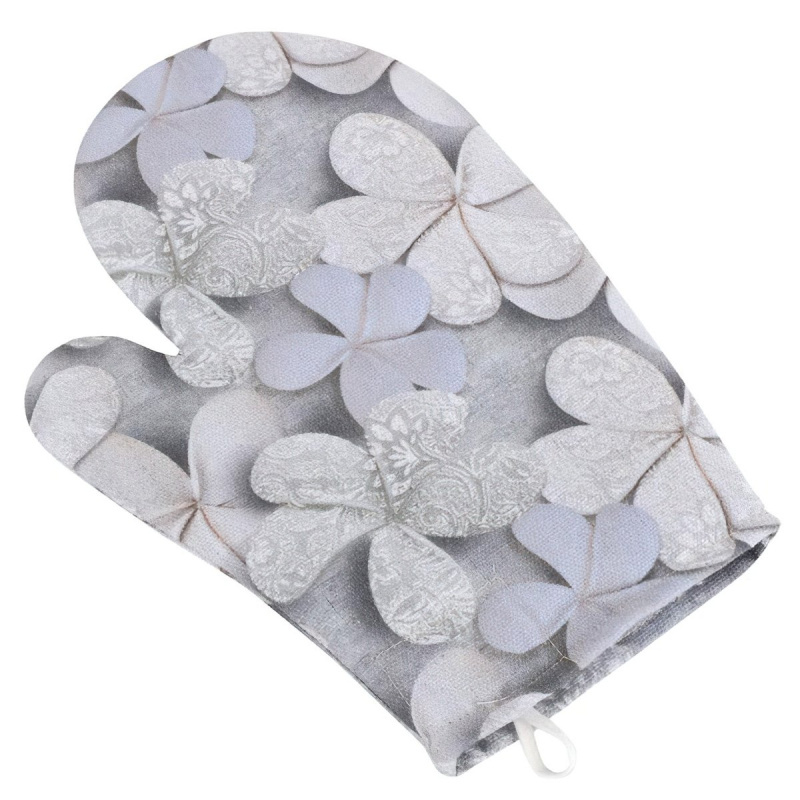 Bellatex Kuchyňská chňapka DITA 401, ŠEDÝ KVĚT, 28x18cm