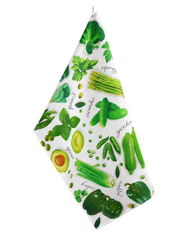 Bellatex kuchyňská utěrka vaflová 304 ZELENINA, zelená 1 kus, 50x70cm