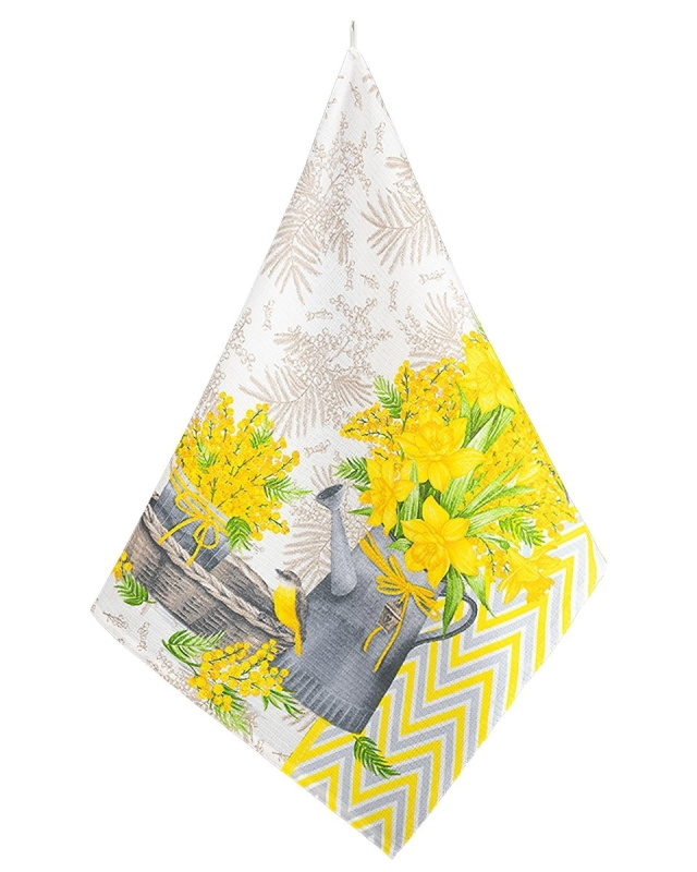 Bellatex kuchyňská utěrka vaflová 307 NARCIS, žlutá 1 kus, 50x60cm