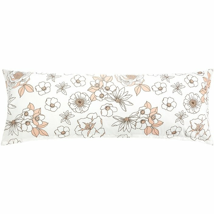 Bellatex Povlak na relaxační polštář Květ lososová, 50 x 145 cm