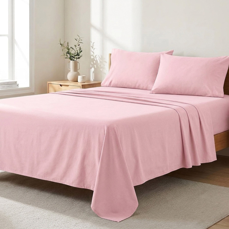 Bellatex bavlněné plátěné prostěradlo plachta 150x230cm, růžové