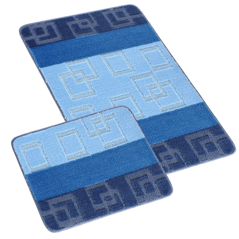 Bellatex Koupelnová předložka BANY, KOSTKY MODRÉ 60x50cm na WC