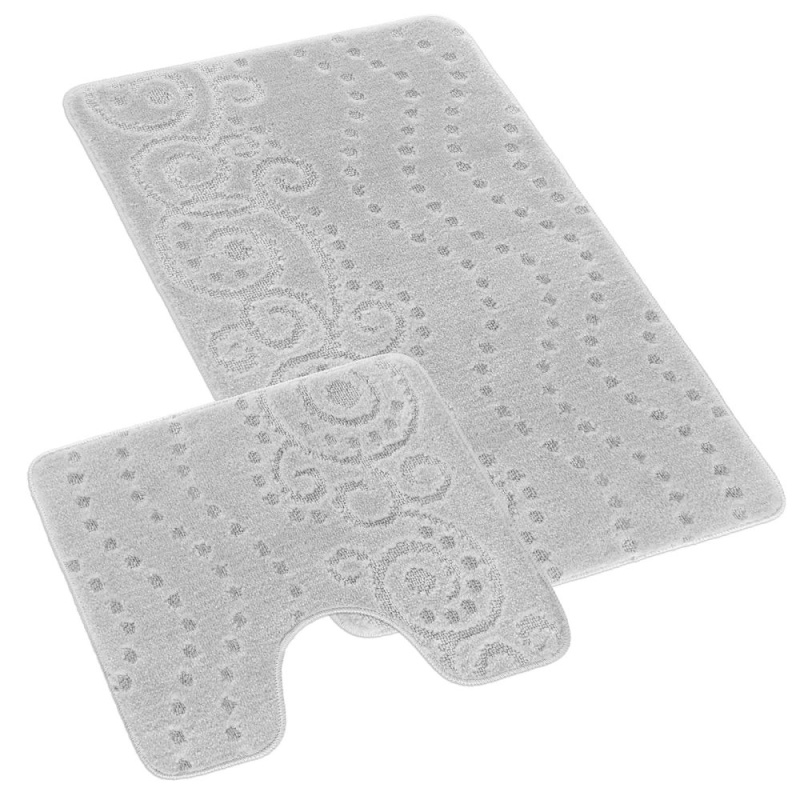 Bellatex Koupelnová a WC předložka ornament světle šedý