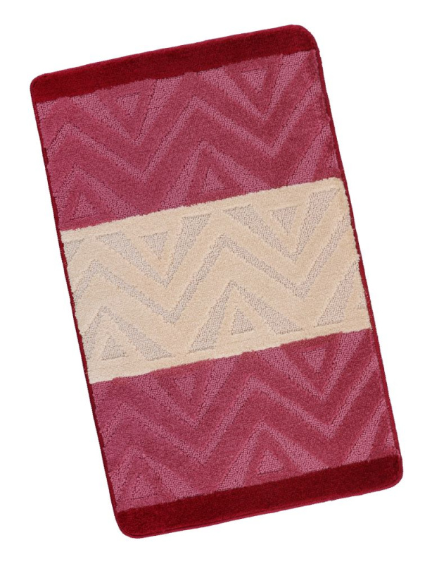 Bellatex Koupelnová předložka 60x100cm chevron burgundy