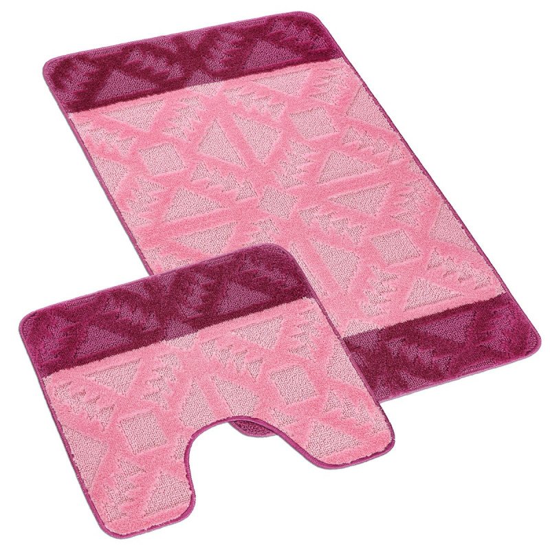 Bellatex WC předložka 50x60cm geometrie růžová