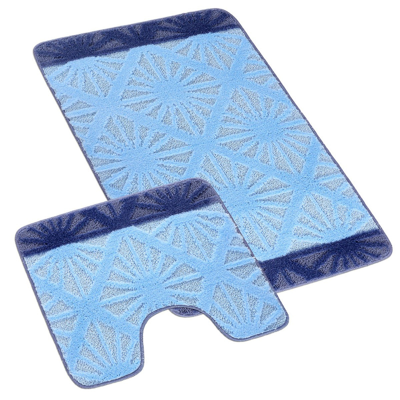Bellatex Koupelnová předložka BANY, PAPRSKY MODRÉ 60x50cm na WC