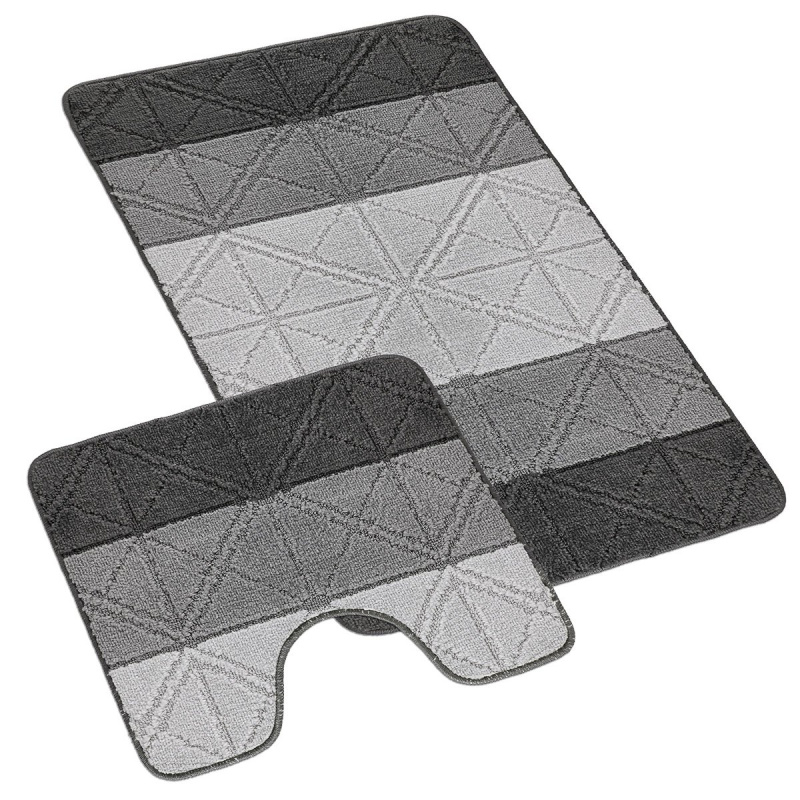 Bellatex WC předložka 50x60cm trojúhelníky šedé