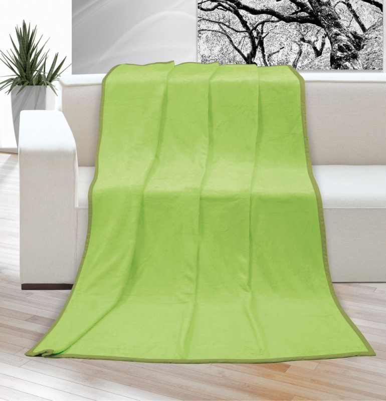 Deka micro jednobarevná 150x200cm světle zelená