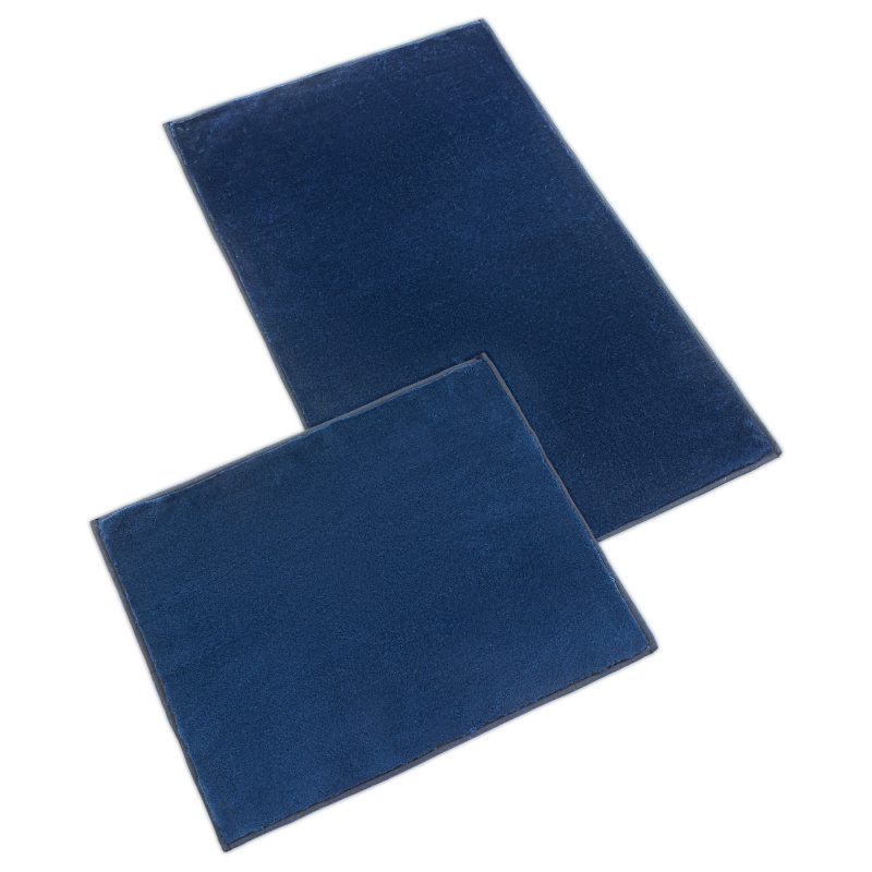 Bellatex koupelnová souprava MICRO BANY GOLD TMAVĚ MODRÁ, 100x60cm (předložka) + 60x50cm (na WC)