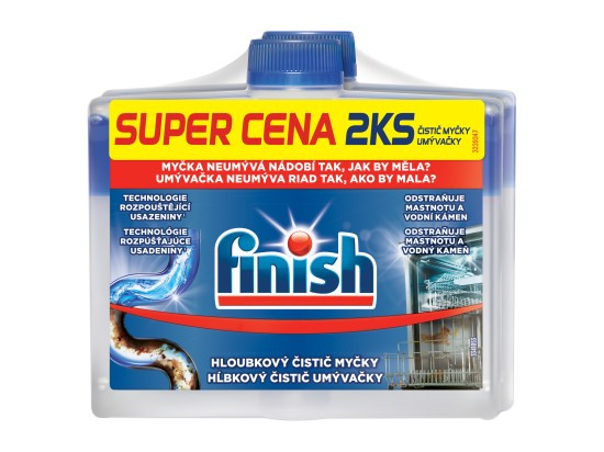 Finish - čistič myčky - Regular, 2 x 250 ml