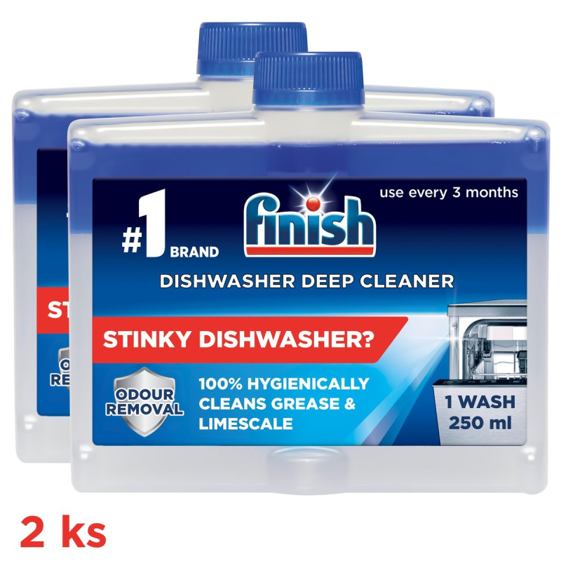 Finish - čistič myčky - Regular, 2 x 250 ml