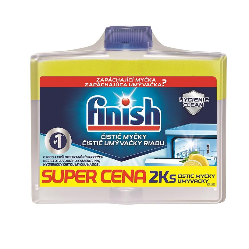 Čistič myčky Finish - lemon, 2x 250 ml