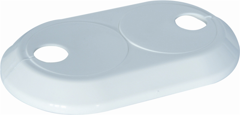 Krycí rozeta dvojitá na potrubí 2×22 mm, bílá