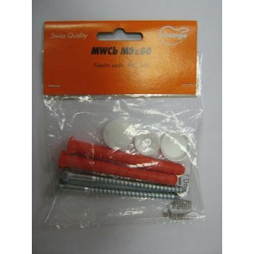 Sada na upevnění WC M6x80 s bílou krytkou