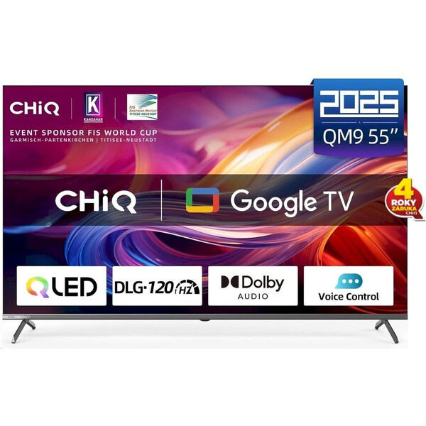 CHiQ  Smart TV U55QM9V Stříbrná