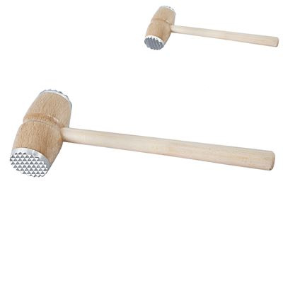 Palička na maso 30 cm dřevo kov 1 ks