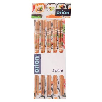 Orion Dřevěné jídelní hůlky na sushi - 5 párů
