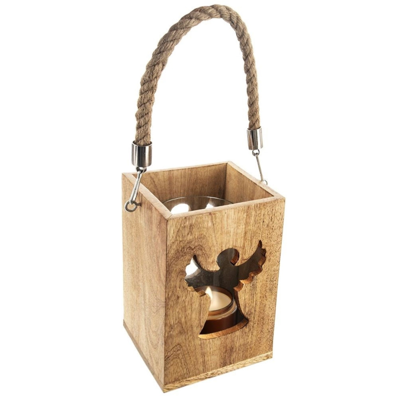 Dřevěný svícen MANGO Andělíček