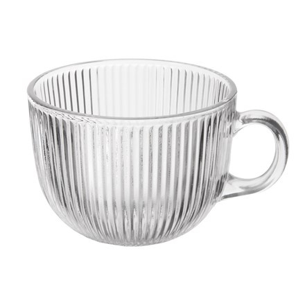 Orion Hrnek sklo čirý jumbo VLNKA 500 ml