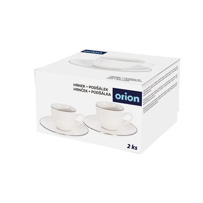 Tvoříme vaši domácnost - Orion Sada šálků s podšálky na espresso Decora - 100 ml, porcelánová, bílá, sada 4 ks