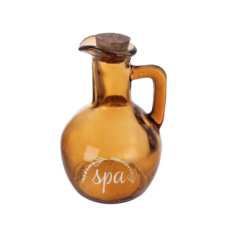 SPA lahvička z hnědého skla s korkovou zátkou 180 ml
