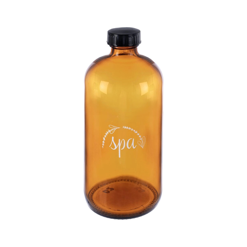 Spa láhev z hnědého skla 500 ml se šroubovacím uzávěrem