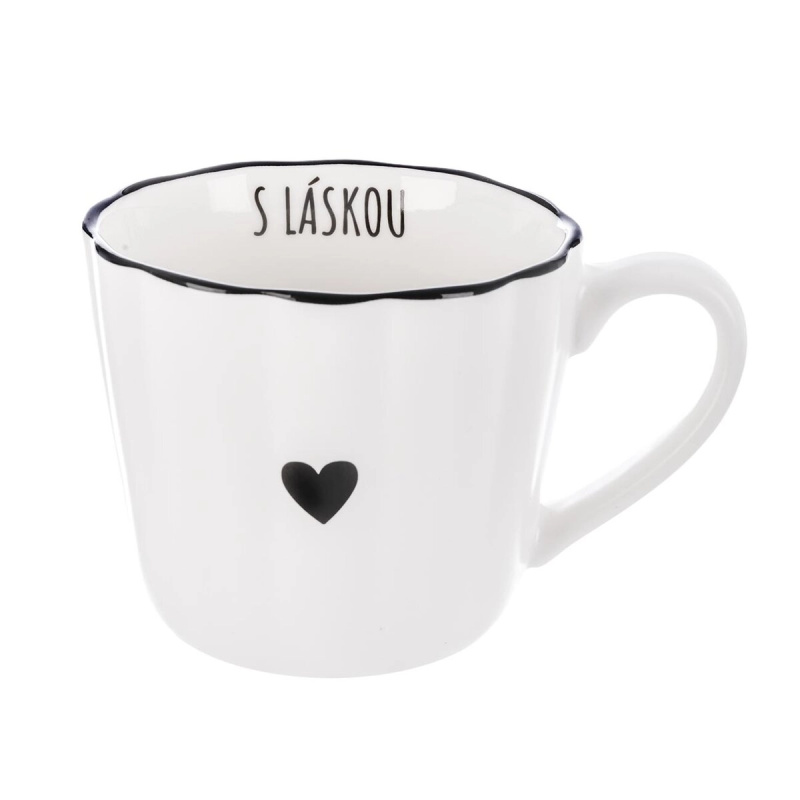 Porcelánový hrnek Srdce „S láskou“ 0,4 l