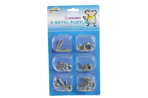 Kovové hlavolamy – sada 6 ks