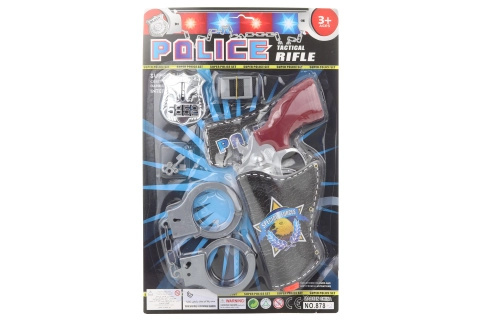 Policejní sada pro děti s pistolí, pouty a odznakem