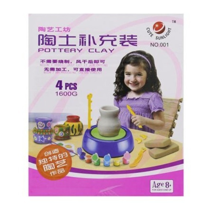 Modelářská hlína pro tvoření a hrnčířský kruh 1,6 kg (4 ks)