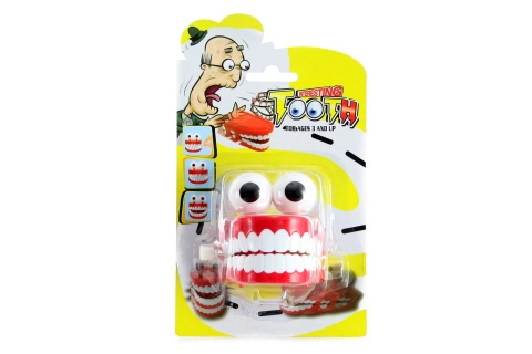 Natahovací žertovné zuby na kartě