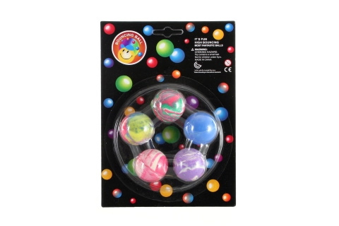 Skákací míčky žíhané – sada 5 ks