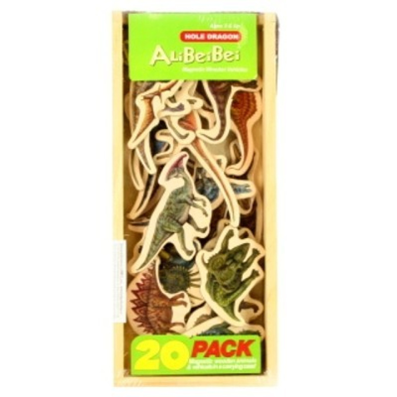 Dřevěné magnety dinosauři 20 ks